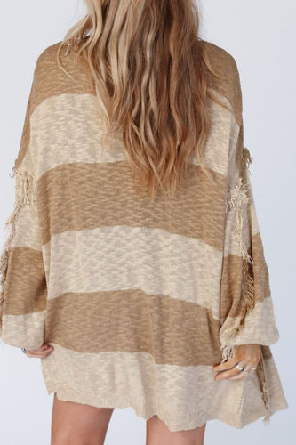 Stilla | Block Åben Front Langærmet Cardigan