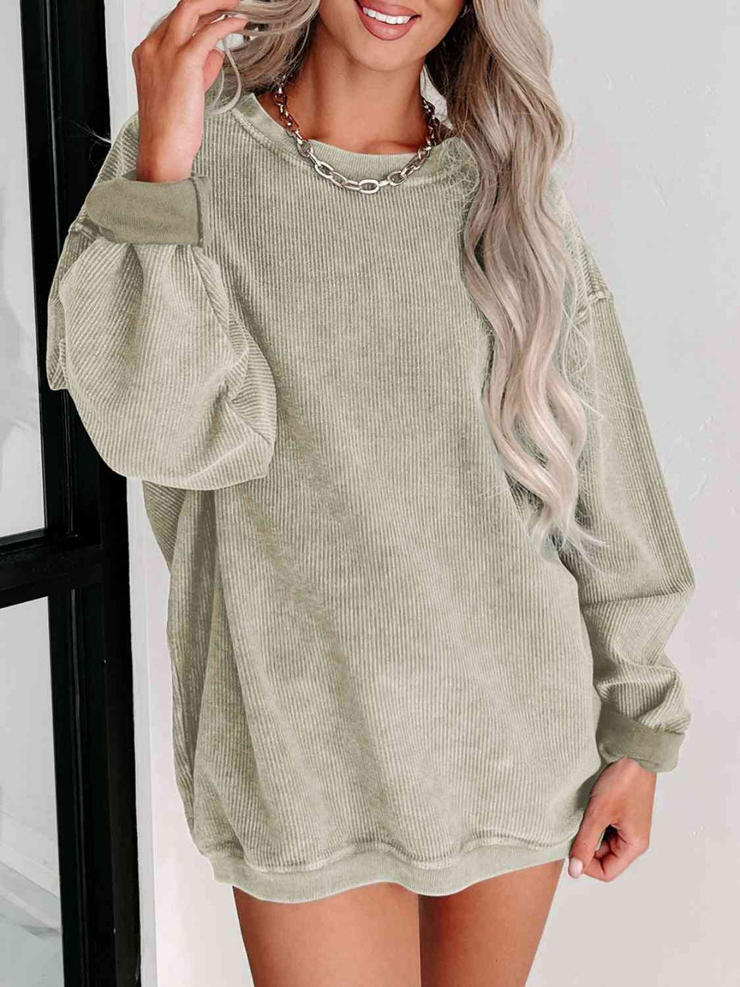 Stilla | Nakke Droppet Skulder Sweatshirt