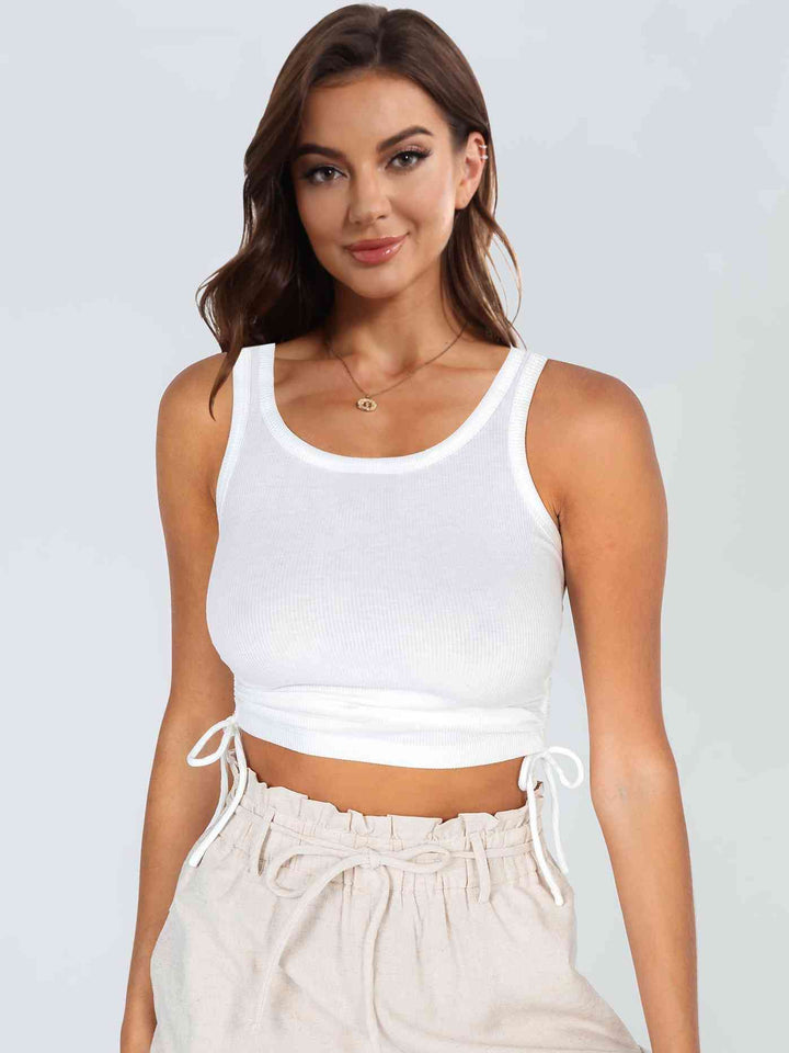 Stilla | Rynket Rund Hals Tanktop