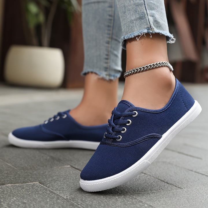 Skovae | Behagelige Lave Canvas Sneakers I Hvid