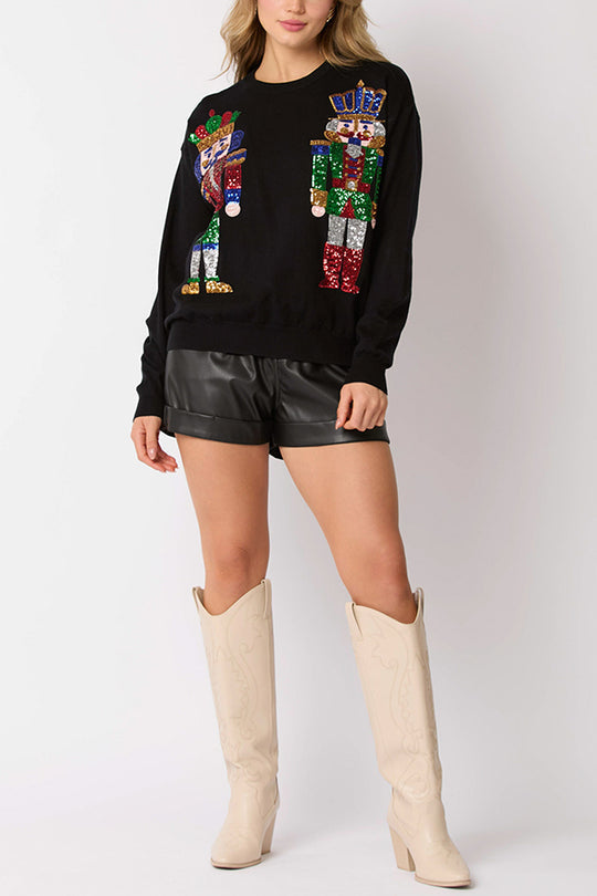 Stilla | JuleSoldat Pailletter Mode Casual Sweatshirt