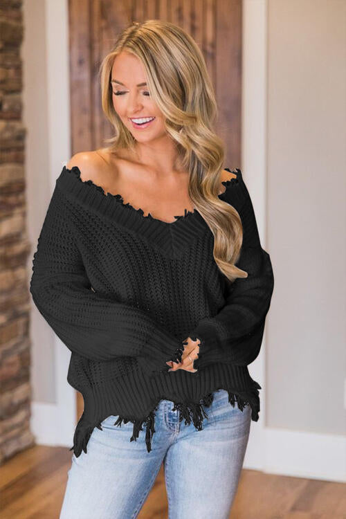 Stilla | Hem Dropped Shoulder Sweater