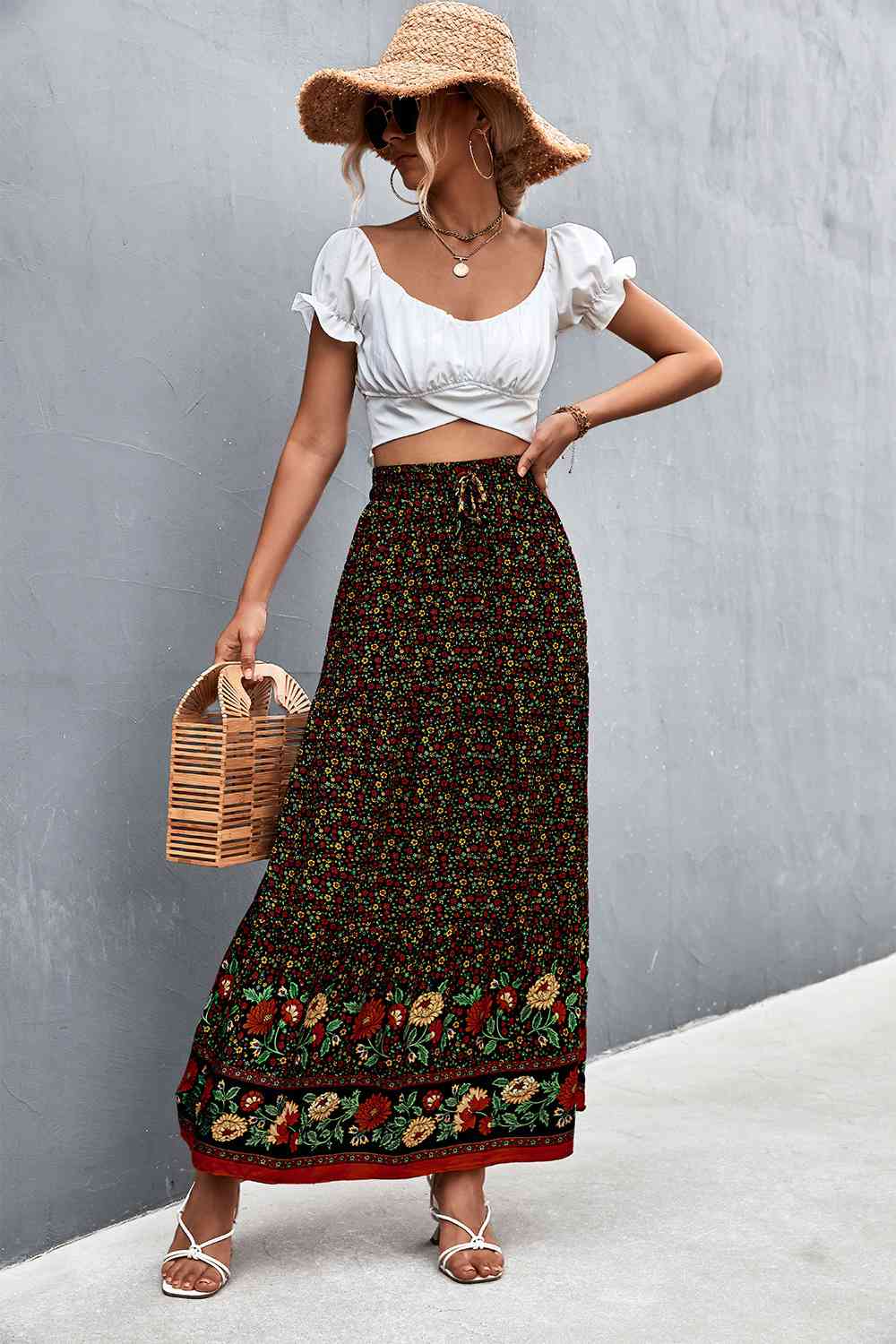 Stilla | Tie Maxi Skirt