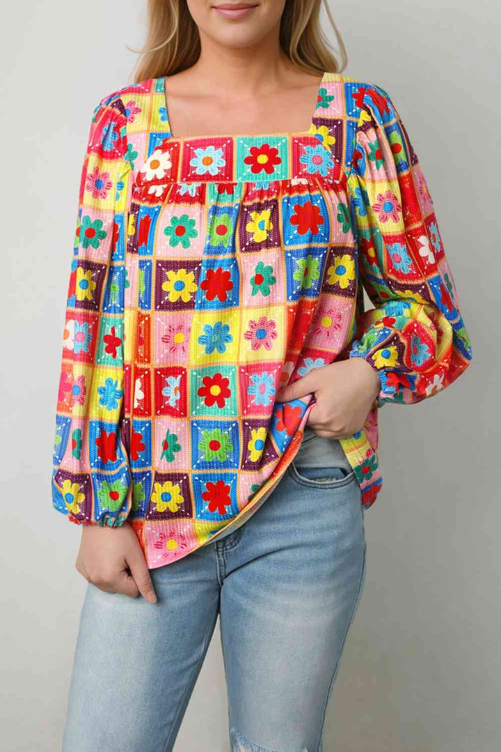 Stilla | Square Neck Ballonærme Top
