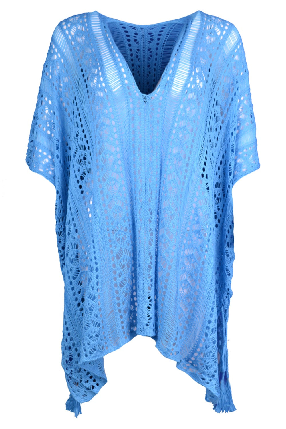 Stilla | V-hals Cover-up Med Frynse