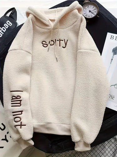 Stilla | Fleece-hoodie til kvinder med print på bagsiden, perfekt til afslappede dage