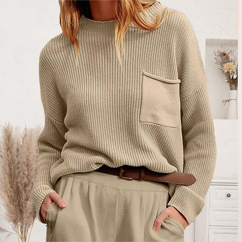 Stilla | Drop Shoulder Sweater Med Lomme