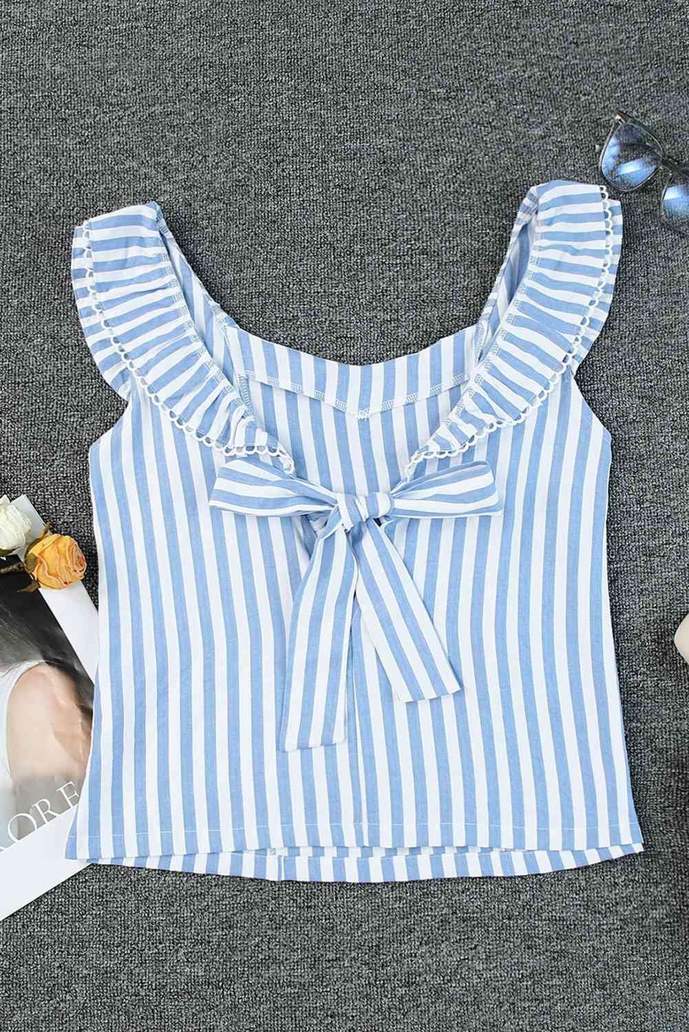 Stilla | Tie Back Ruffle Tank
