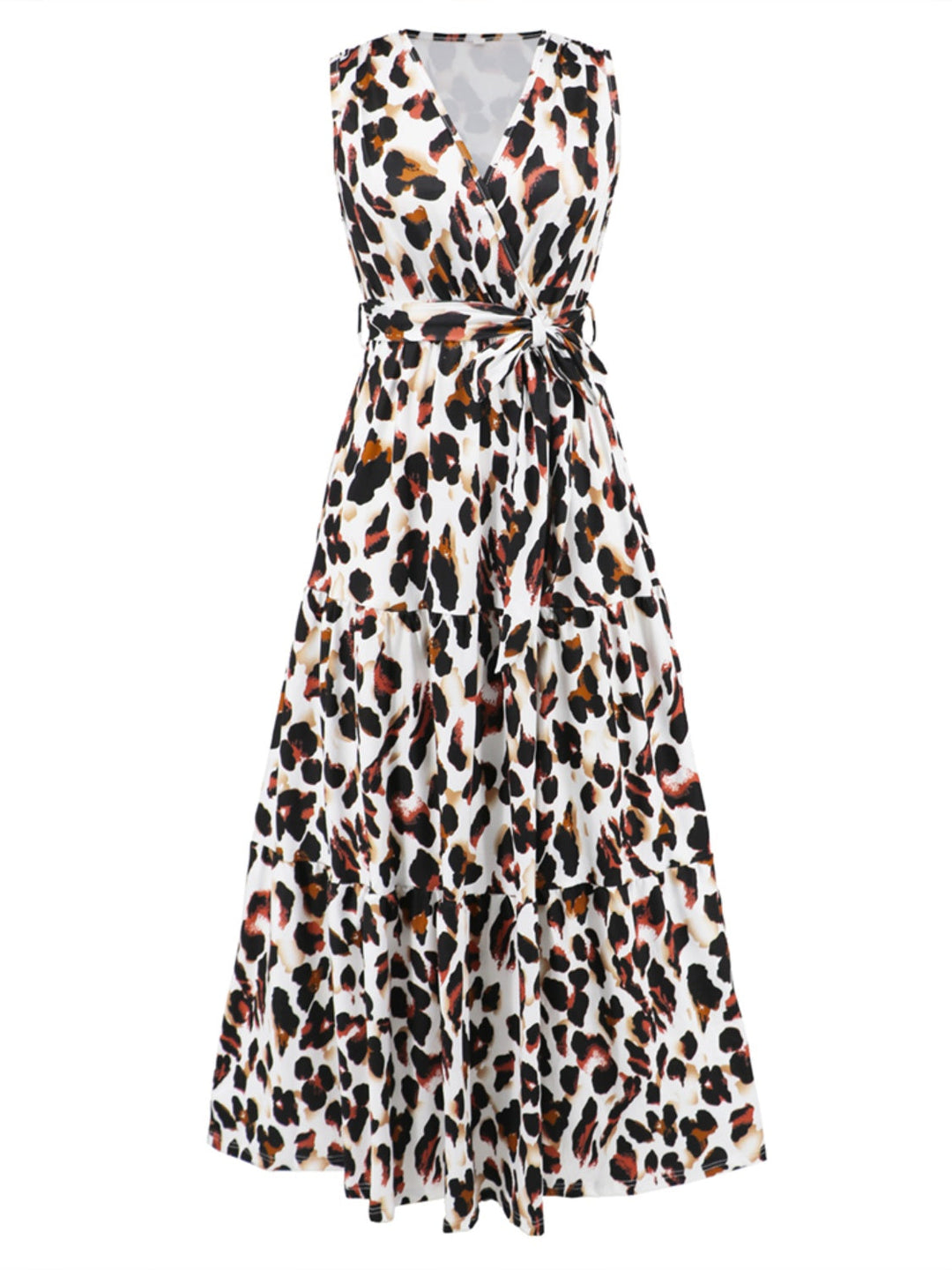 Stilla | Printet Surplice Tiered Tank Kjole