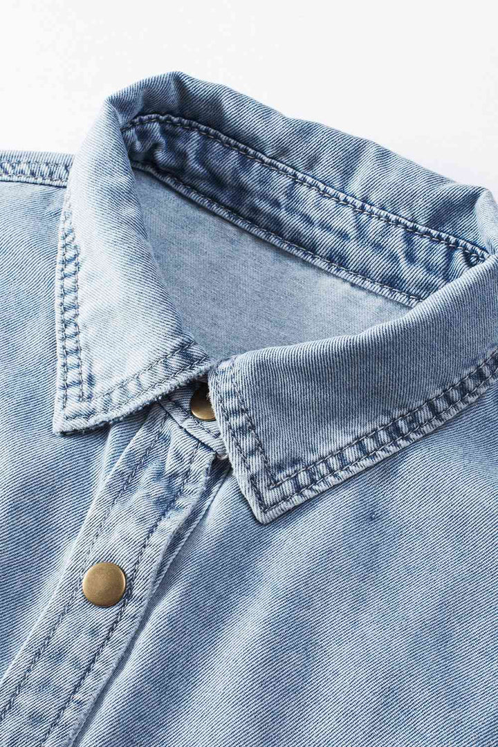 Stilla | Front Flare Sleeve Denim Top