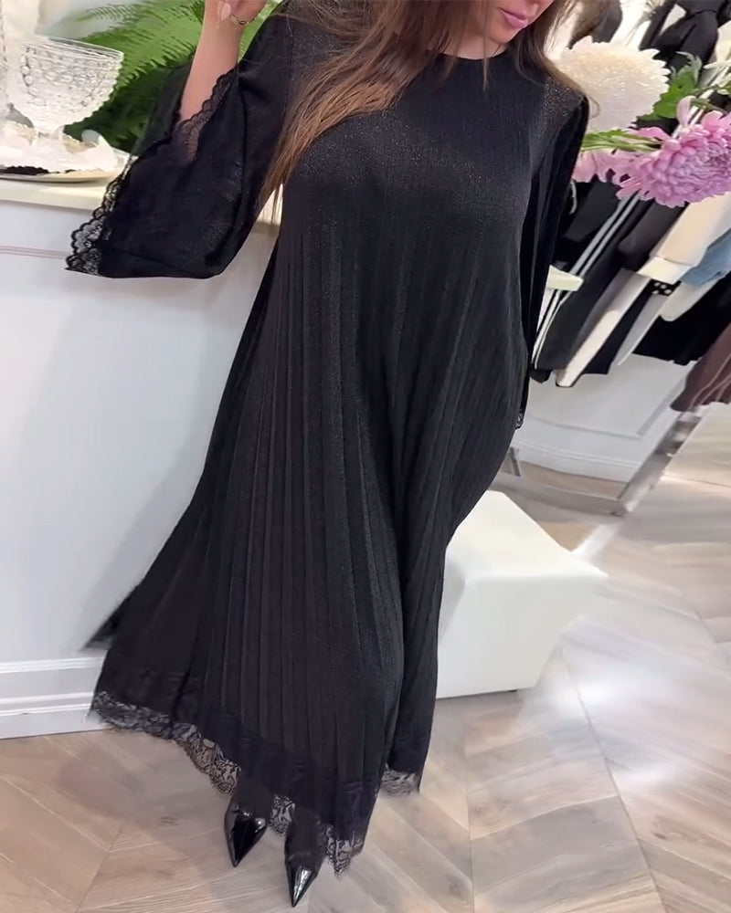 Stilla | Rund halsudskæring Løs blonde patchwork