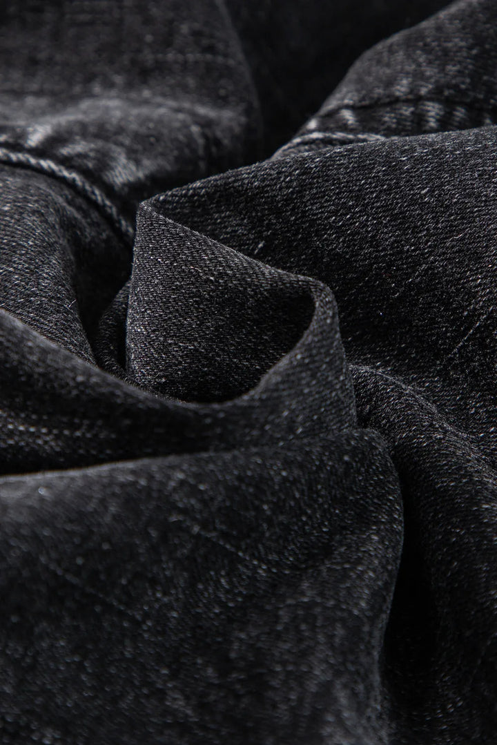 Stilla | Waist Raw Hem Denim Shorts