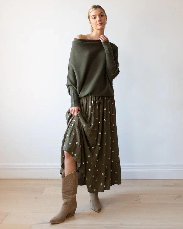 Stilla | Asymmetrisk Draperet Pullover