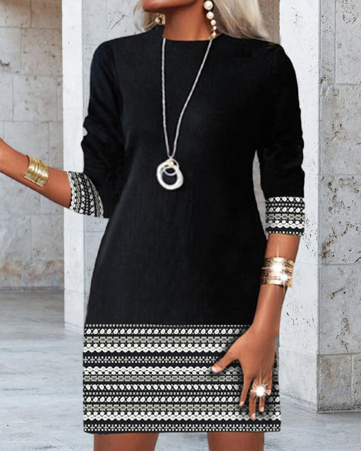 Stilla | Patchwork Print Kjole