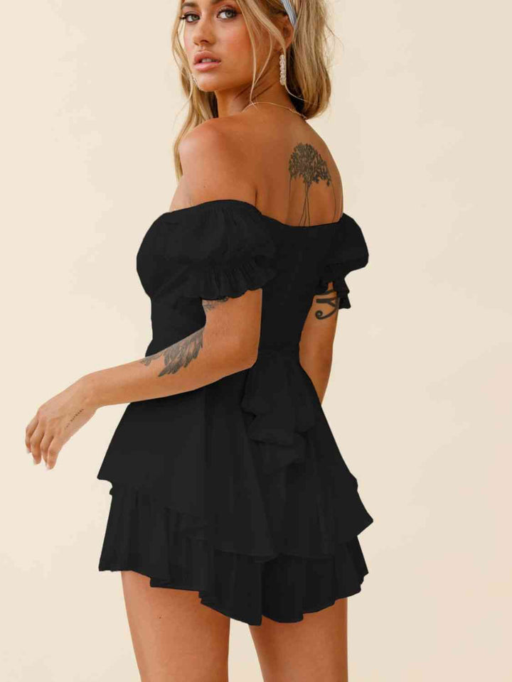 Stilla | Skulder Flounce Ærme Romper