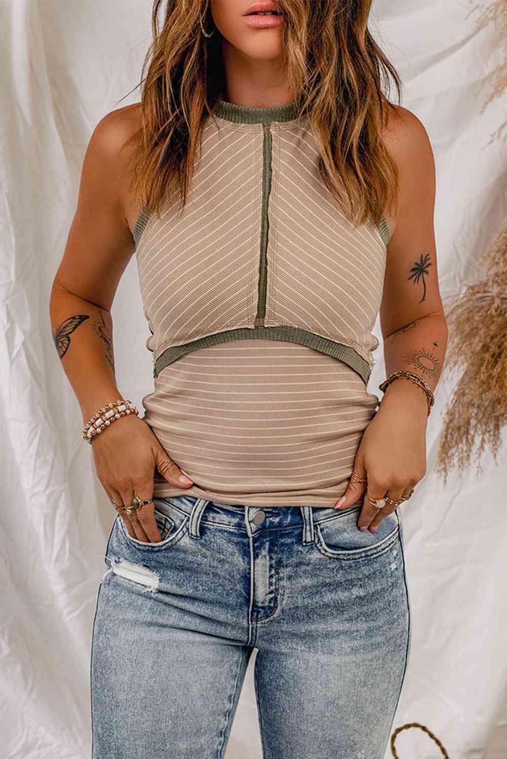 Stilla | Kontrast Rund Hals Tank