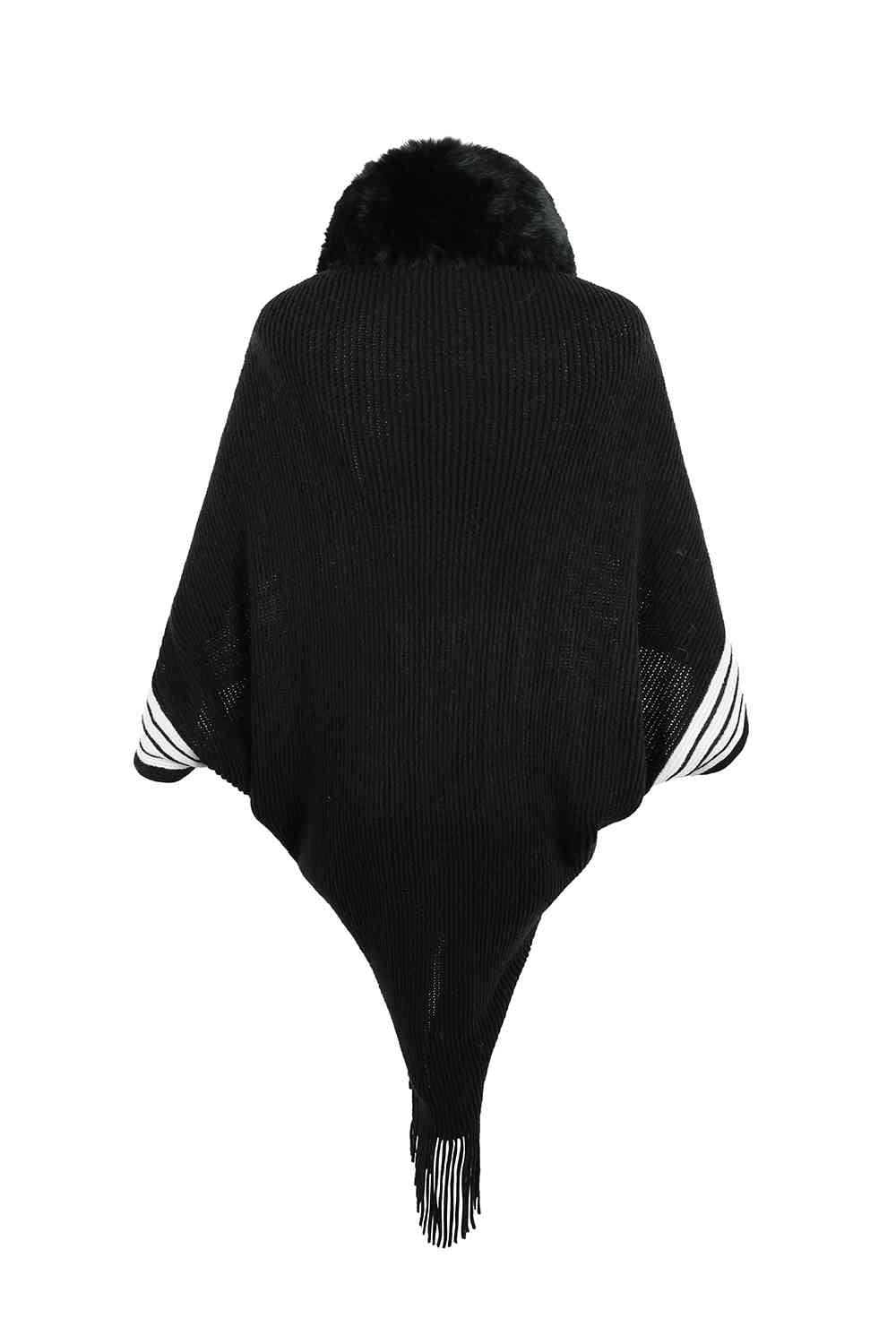 Stilla | Frynse Detalje Langærmet Poncho