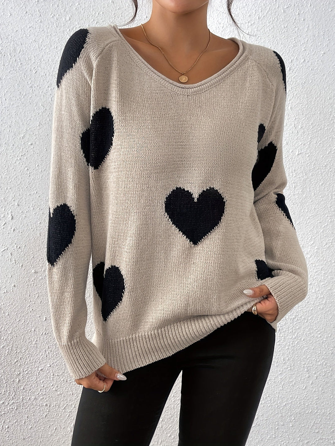 Stilla | Cozy Sweater med Et Hjerte Mønster til En Romantisk Vinter Stil