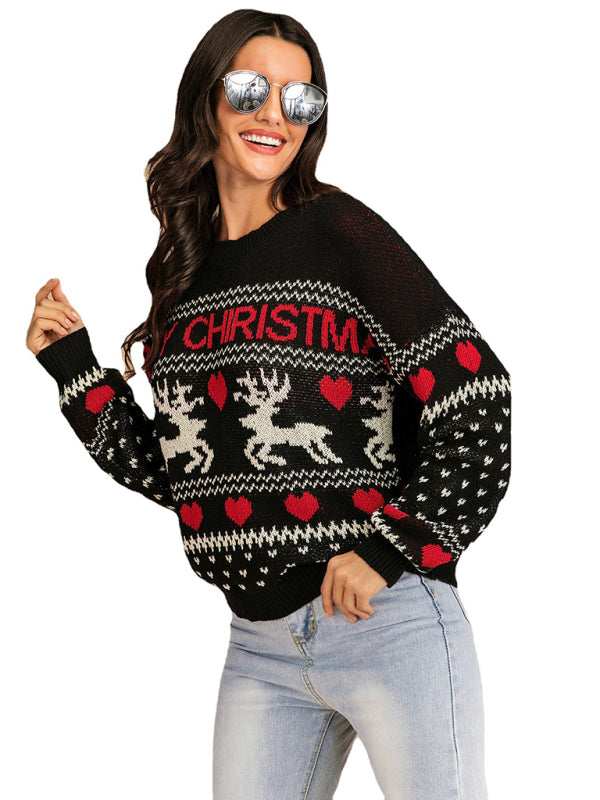 Stilla | Reindeer Jacquard Strik Jul Sweater