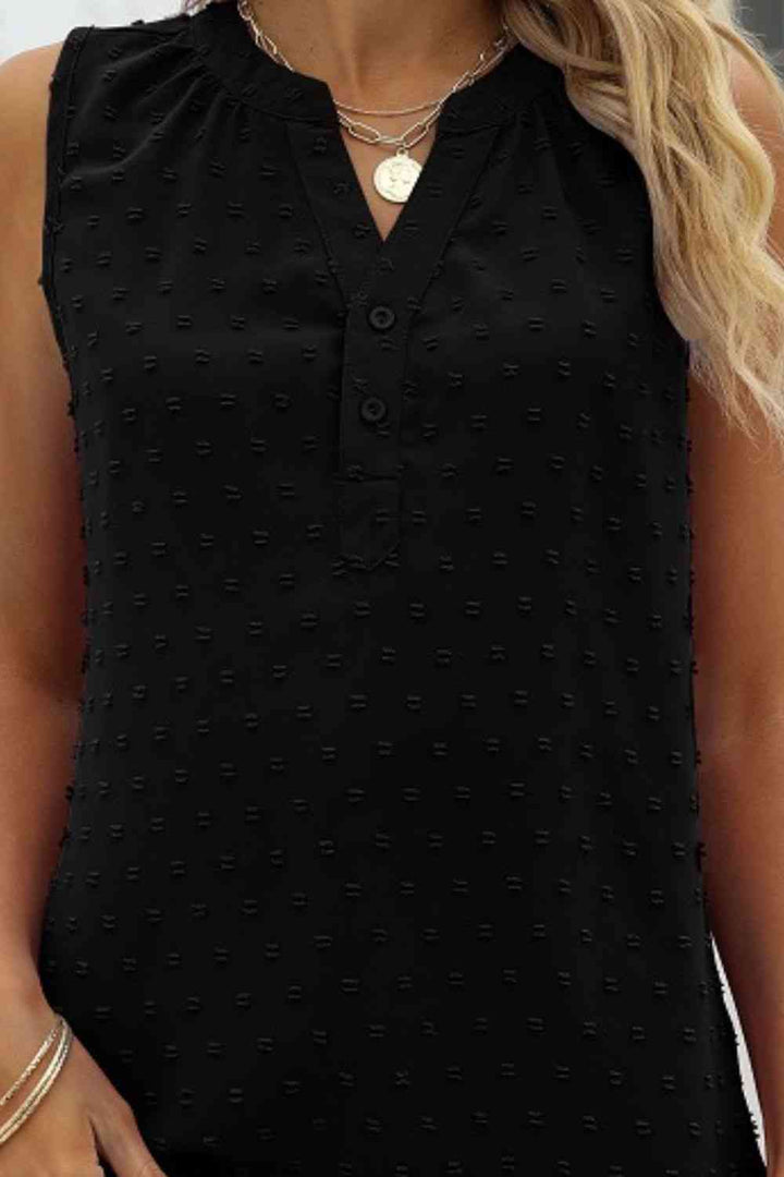 Stilla | Dot Notched Neck Tank