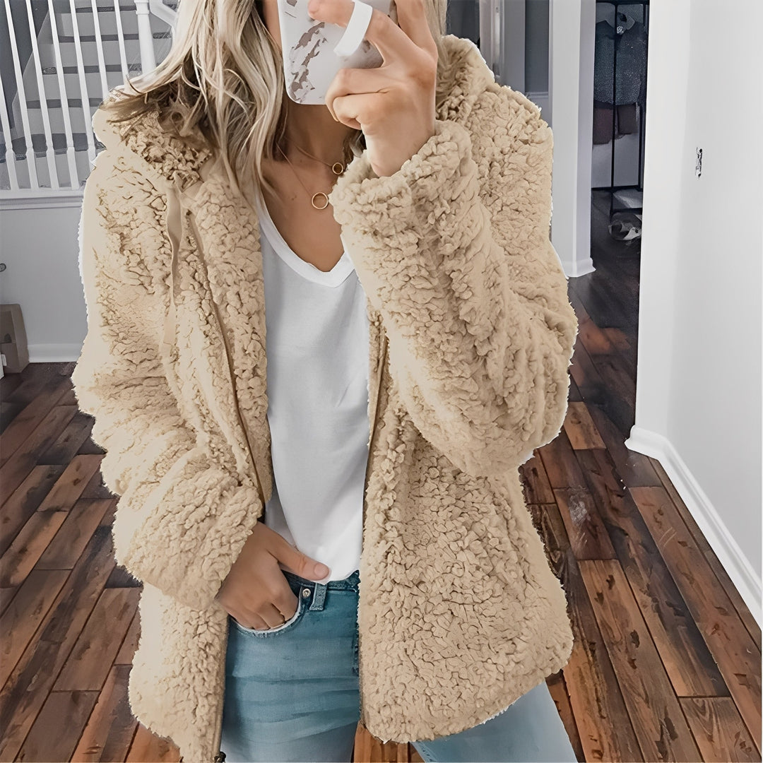 Stilla | Dame Hoodie Uldjakke til Varme