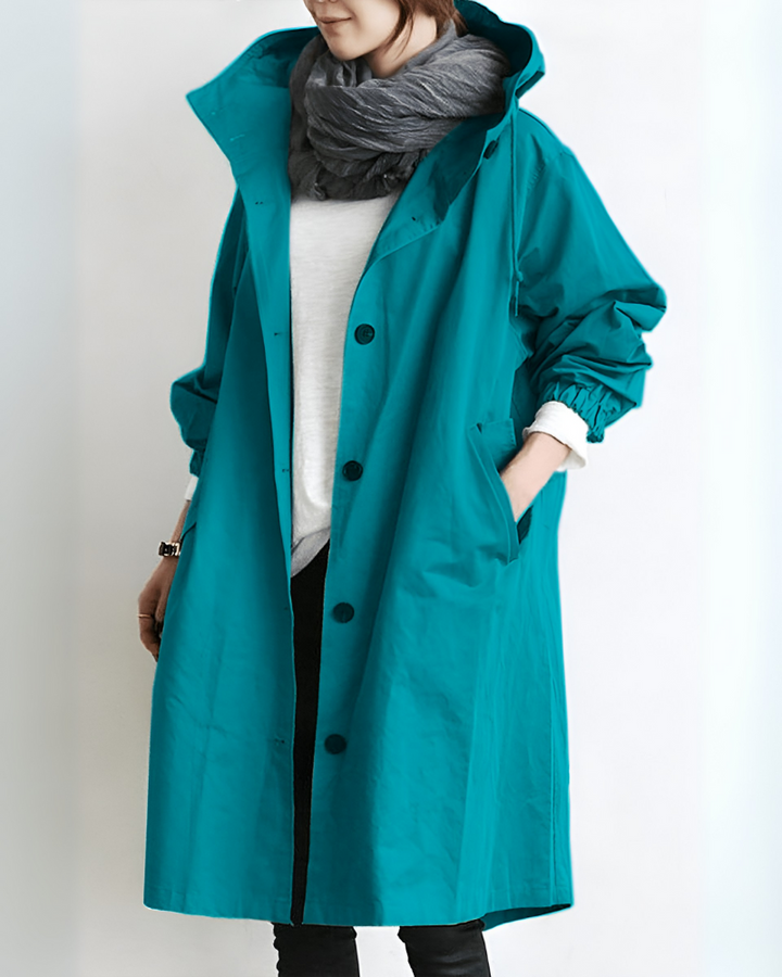 Stilla | Klassisk trenchcoat med hætte