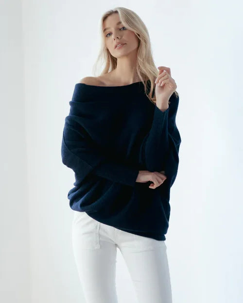 Stilla | Asymmetrisk draperet sweater