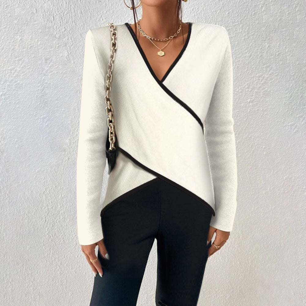 Stilla | Stilig V-hals sweater for et feminint touch