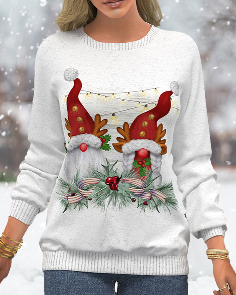 Stilla | Sweatshirt med raglanærmer i julemotiv