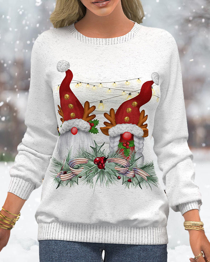 Stilla | Sweatshirt med raglanærmer i julemotiv