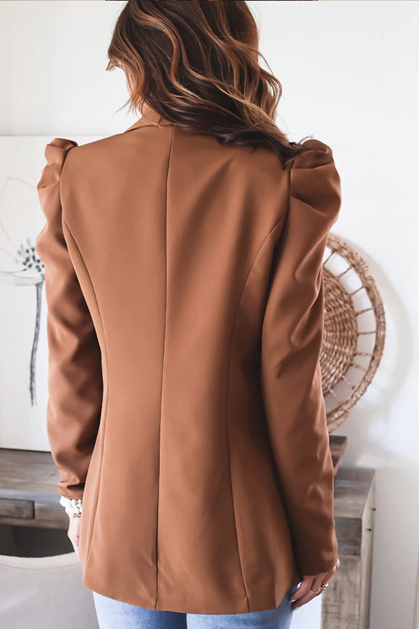 Stilla | Bubble Sleeve Åben Front Blazer