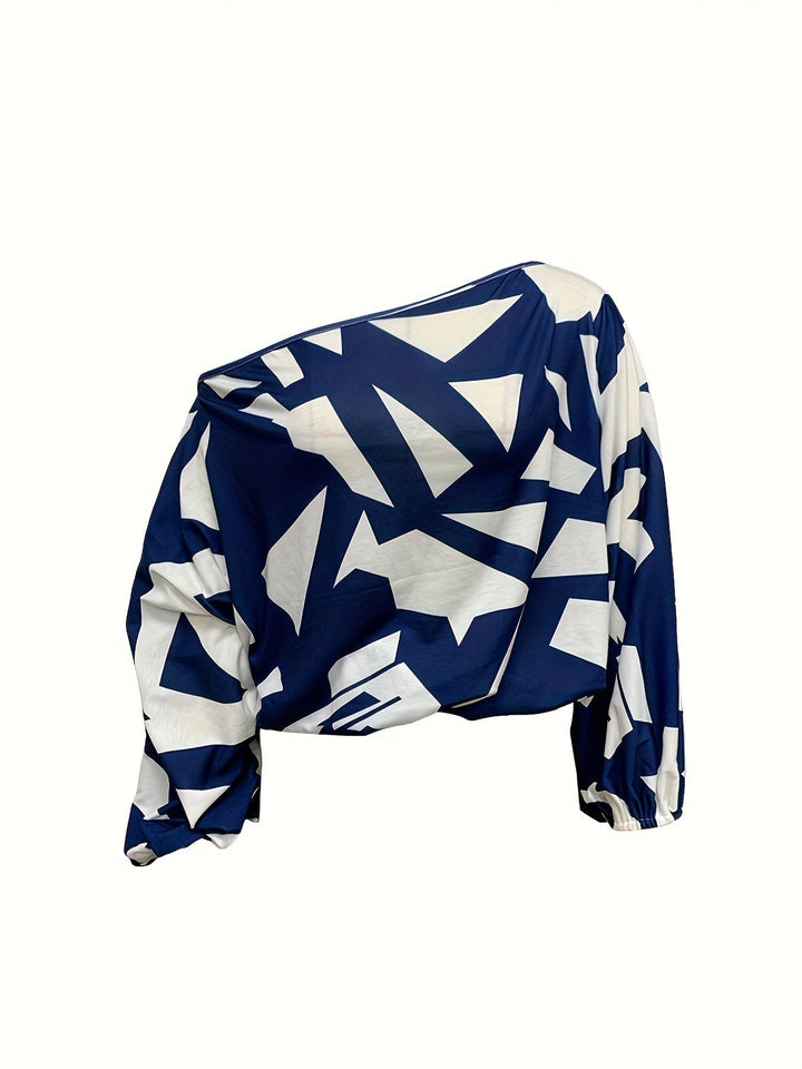 Stilla | Etisk Boho Bluse Med Bar Skulder Og Brede Flagermusærmer, Perfekt Til Forår Og Efterår