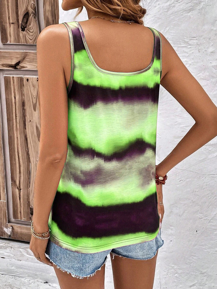 Stilla | Dye Scoop Neck Wide Strap Tank