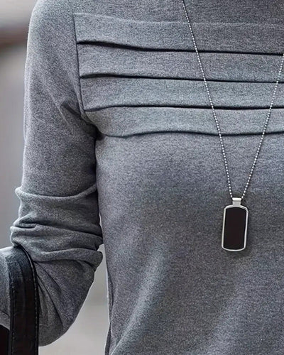 Stilla | Slim Fit Plisseret Langærmet