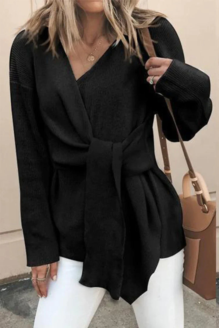 Stilla | Afslappet, solid patchwork strikjakke