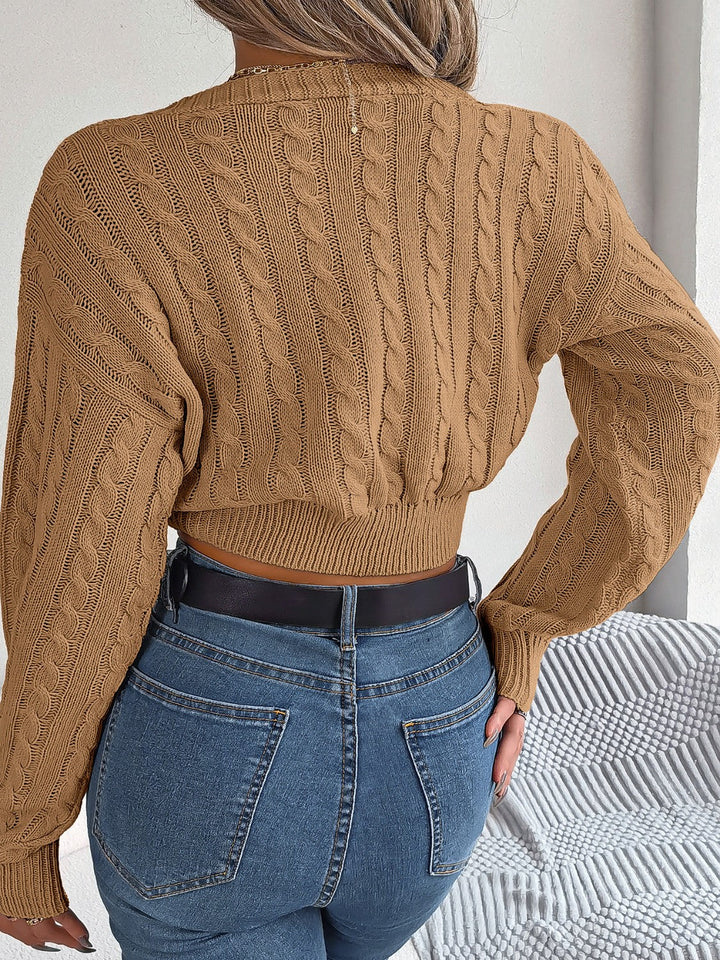 Stilla | Kabelstrik V-hals Sweater