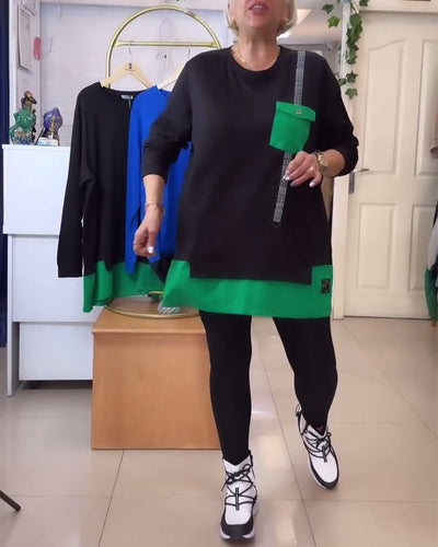 Stilla | Casual Rundhals Taske Kontrastfarve