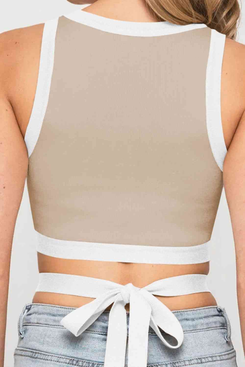 Stilla | Tie Back Rund Hals Tank