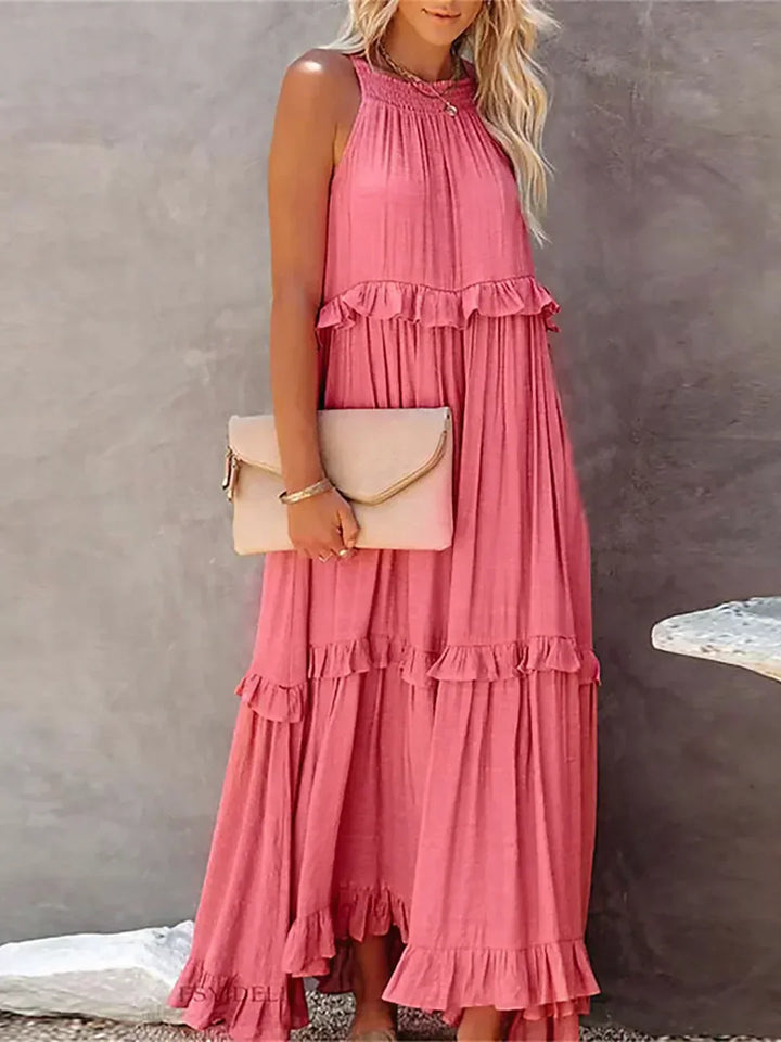 Stilla | Halter Ruffle Max Kjole