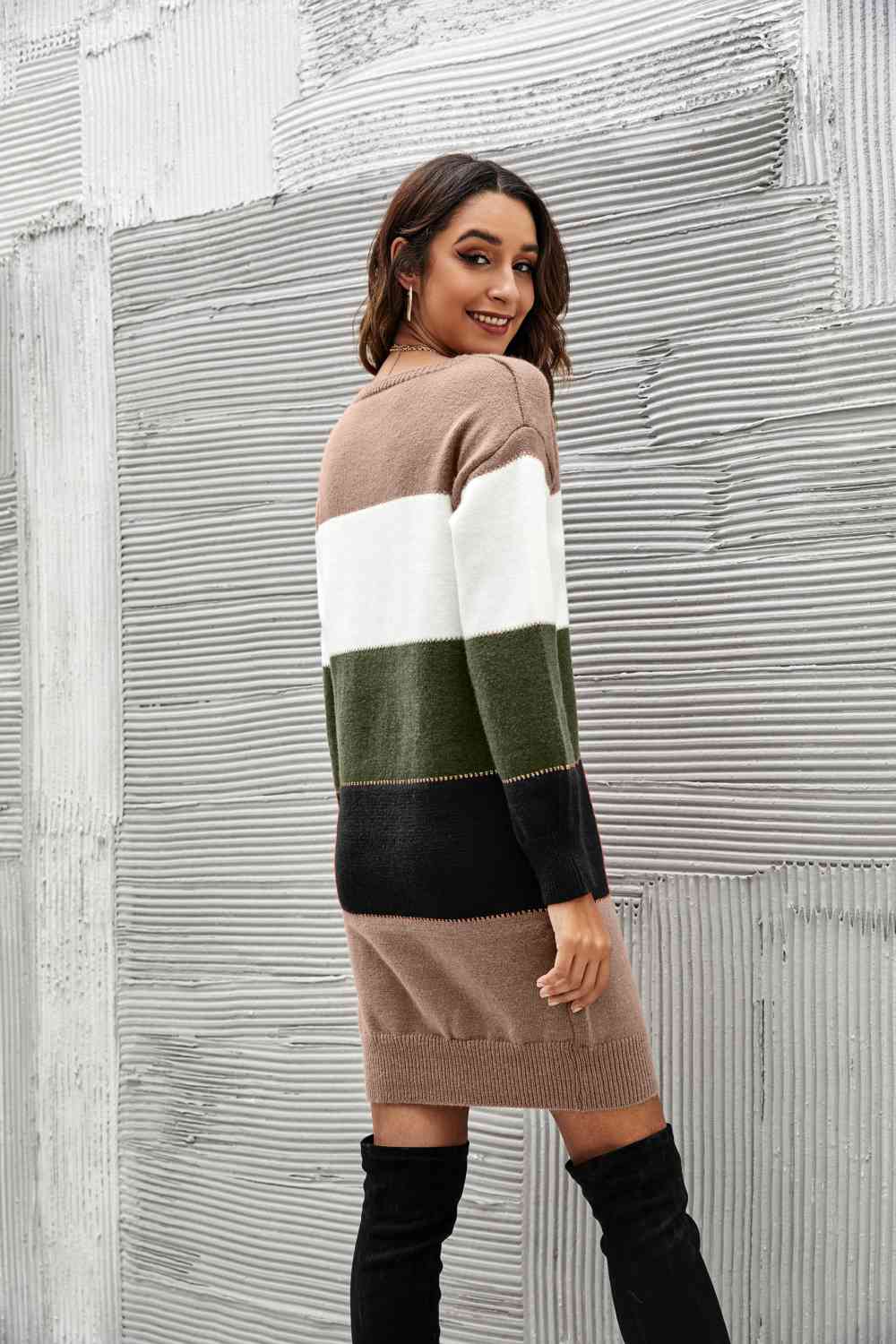 Stilla | Højre Stribet Sweater Kjole