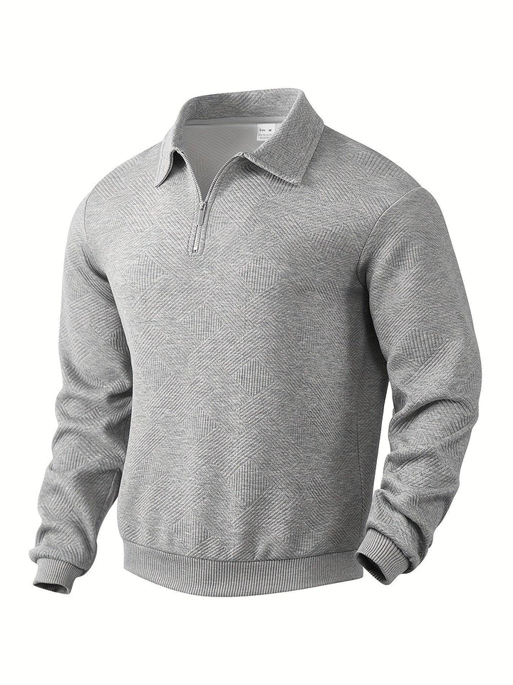 Stilla | Jacquard Halv-zip Sweatshirt