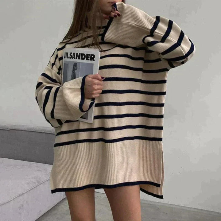 Stilla | Strikpullover Oversized Fit Blødt Rullekrave Lang Ærme Fritidsdesign