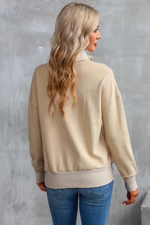 Stilla | Snap Drop Shoulder Langærmet Sweatshirt