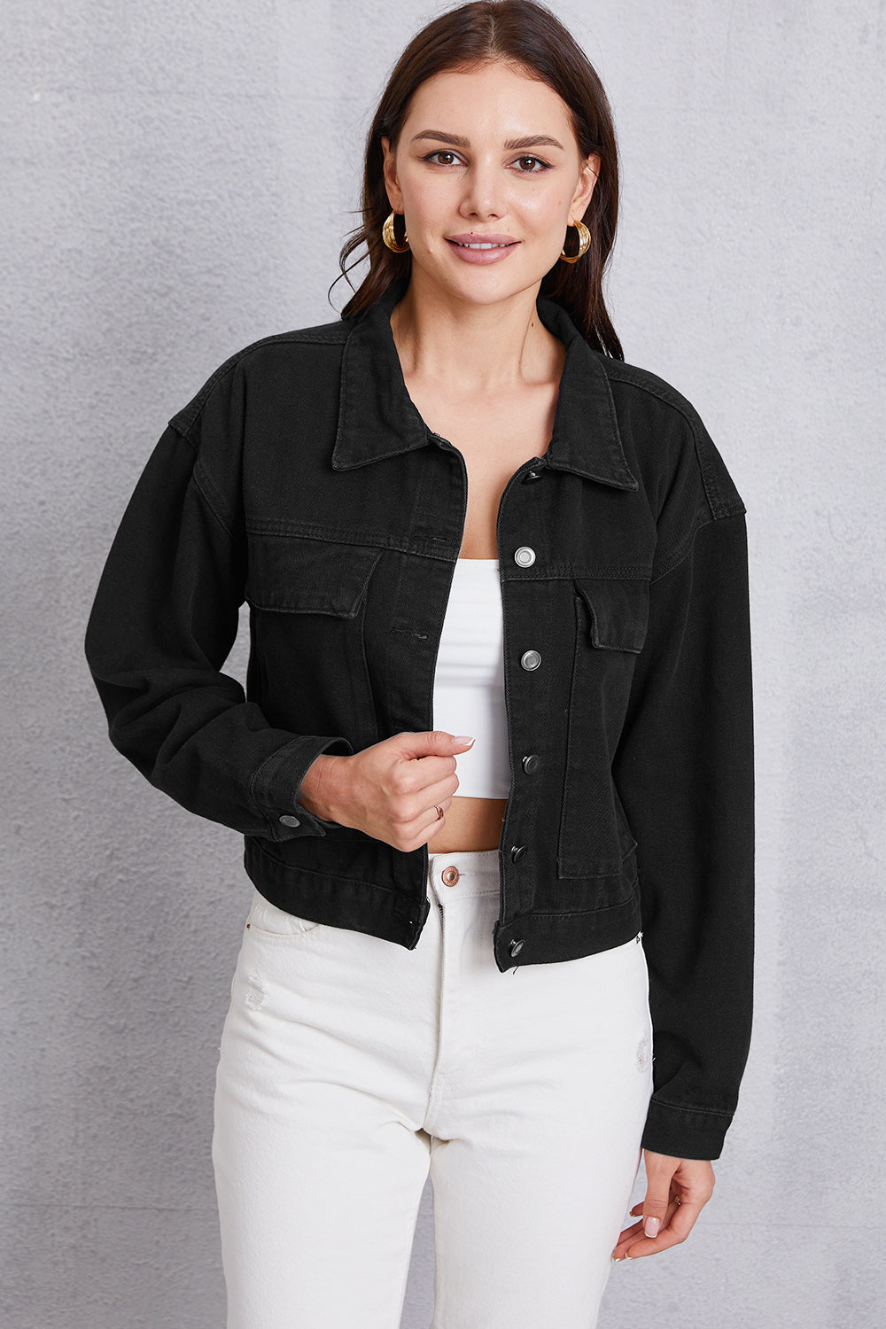 Stilla | Up Dropped Shoulder Denim Jakke
