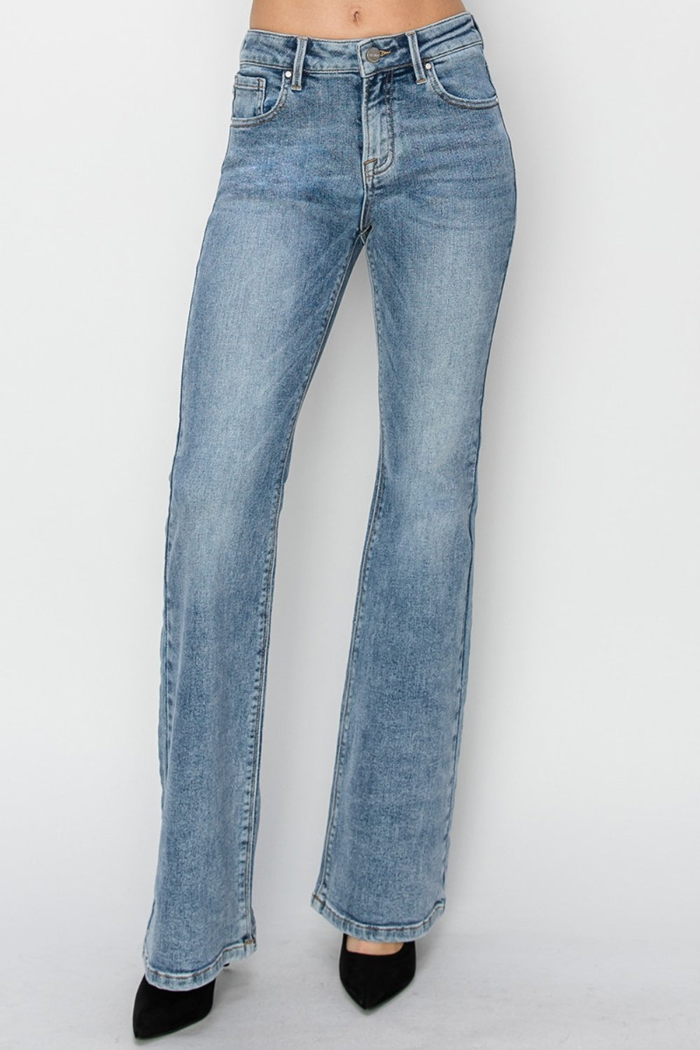 Stilla | Full Size Mid Rise Bootcut Jeans