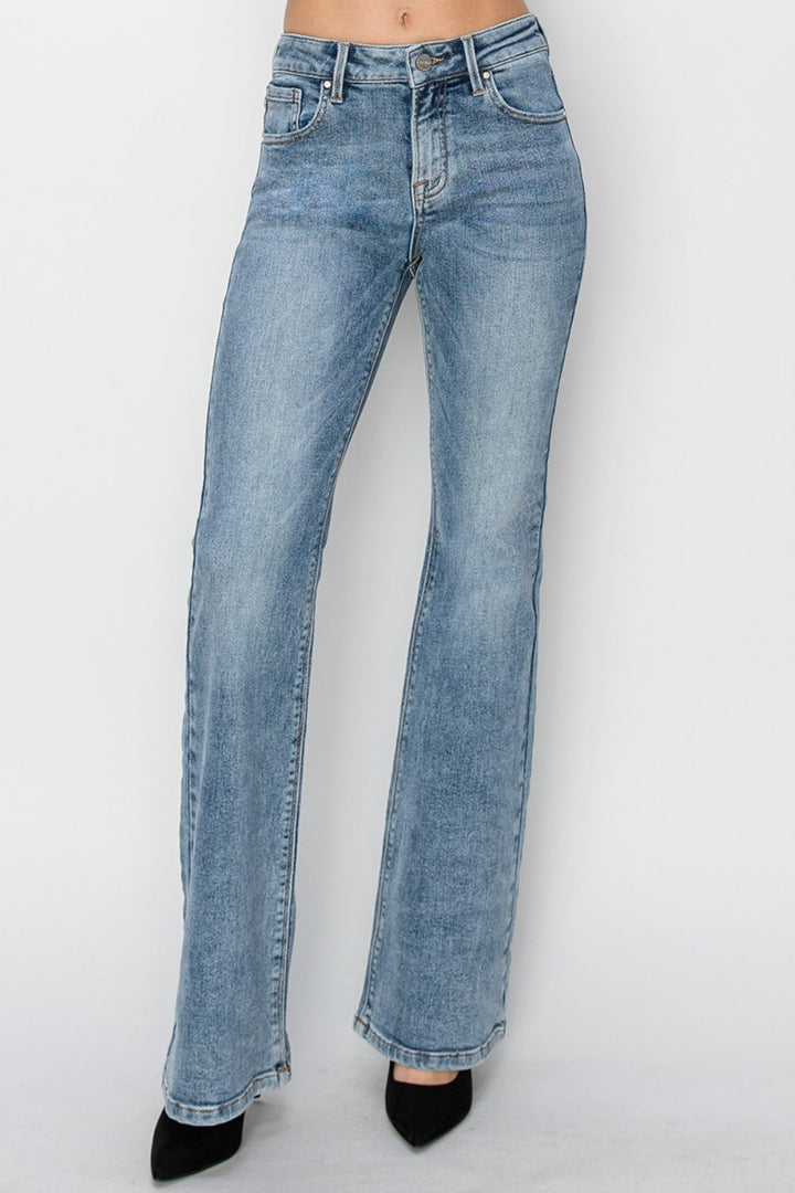 Stilla | Full Size Mid Rise Bootcut Jeans