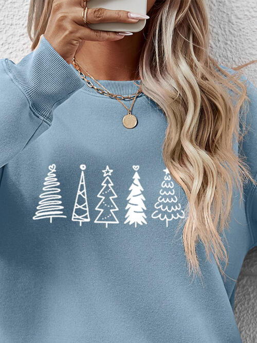 Stilla | Træ Grafik Drop Skulder Sweatshirt