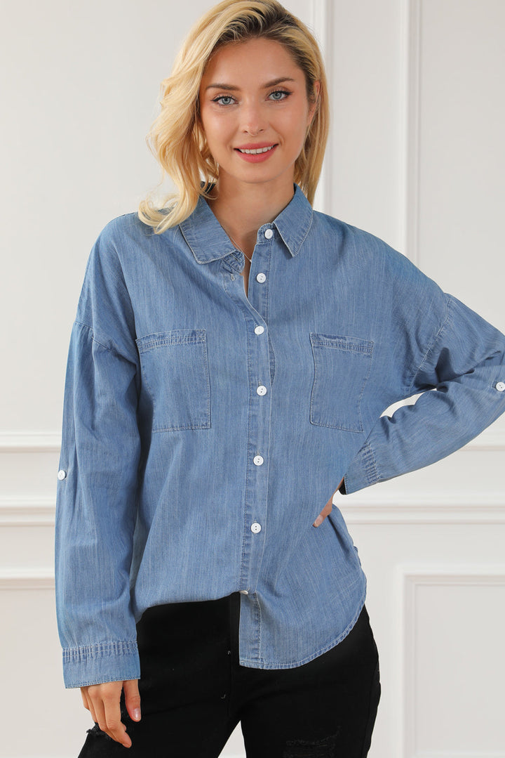 Stilla | Knap-op Krave Denim Top