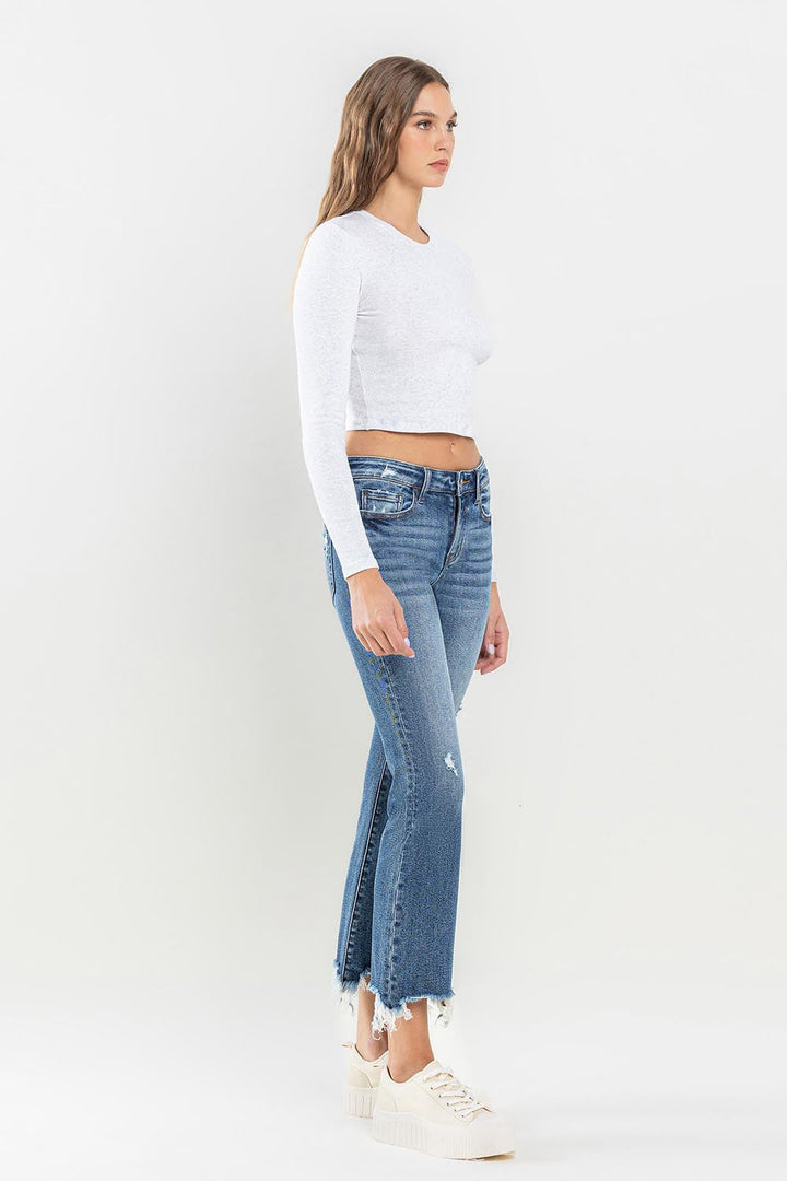 Stilla | Mid Rise Frayed Hem Jeans