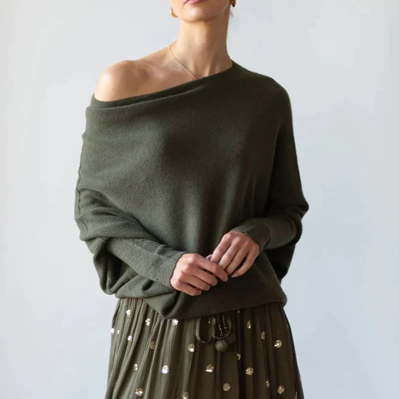 Stilla | Asymmetrisk draperet sweater